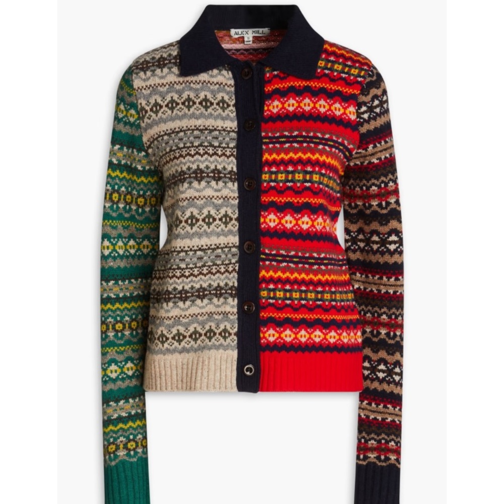 NWT Alex Mill Alma Fair Isle Cardigan